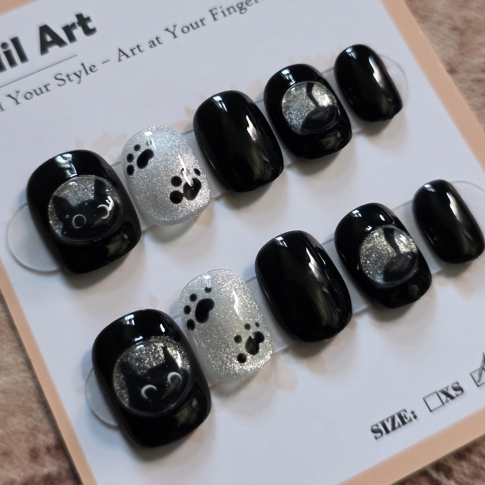 50. Cute cat press on